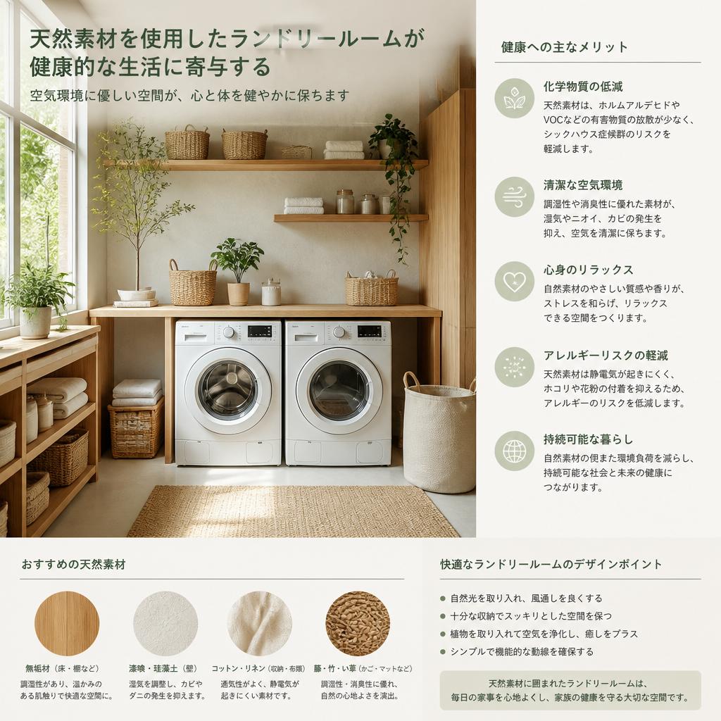 環境にも配慮した理想的なランドリールーム