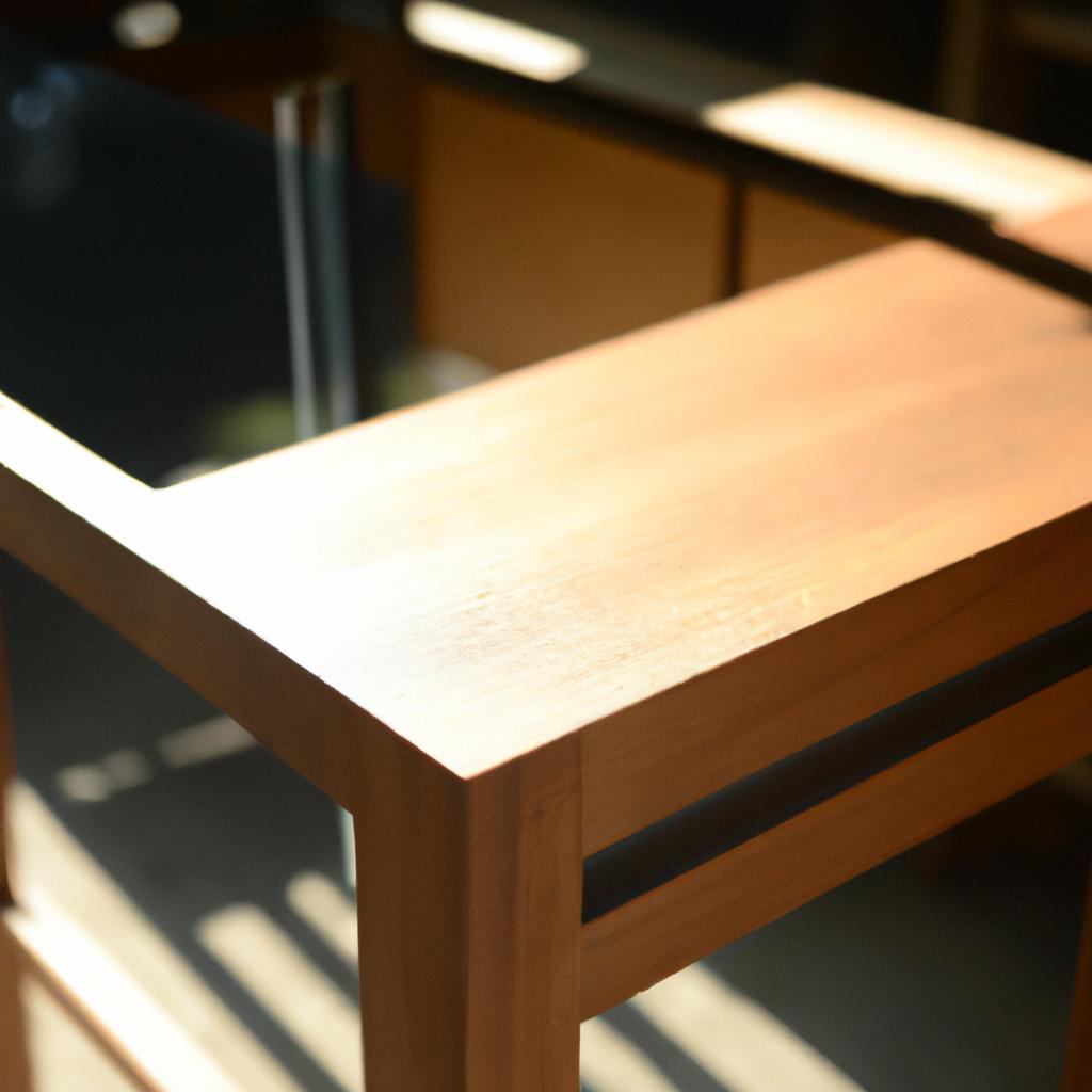 無垢材家具の体験コーナー